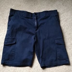 fried denim cargo shorts